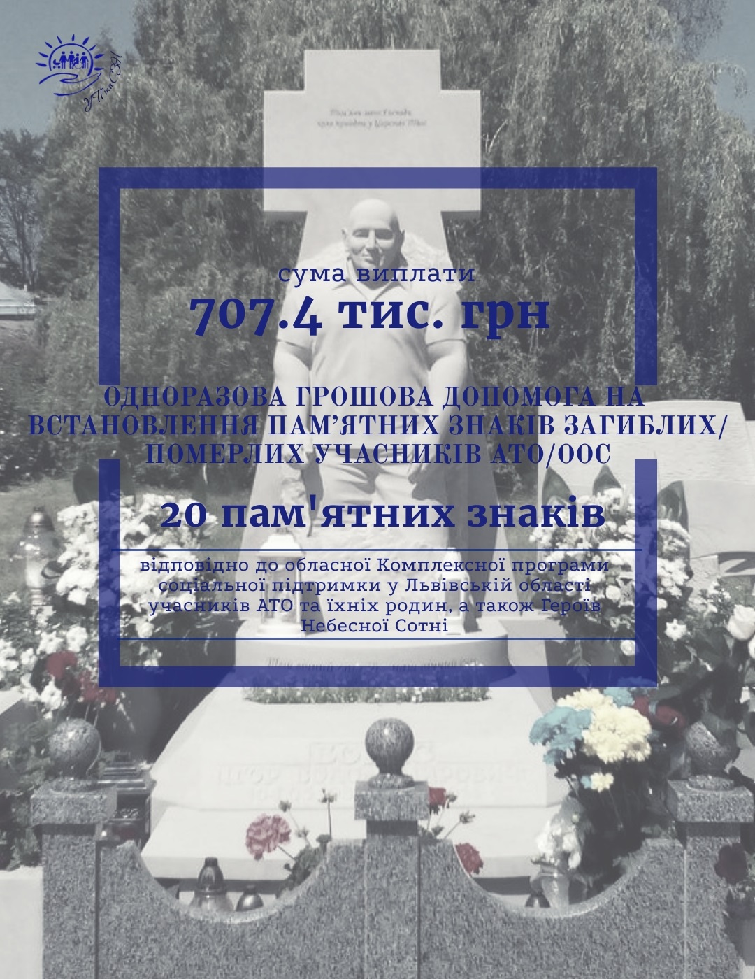 Пам’ятні знаки на могилах учасників АТО/ООС