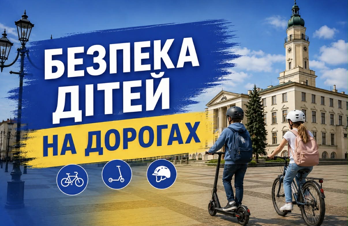 Безпека дітей на дорогах: батьків закликають посилити контроль за користуванням самокатами та велосипедами